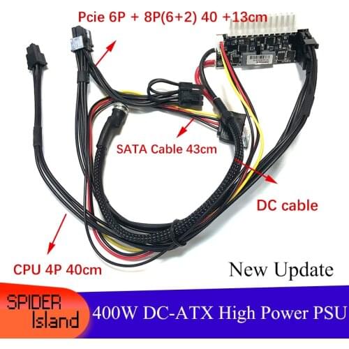 DC-ATX 400W Power Supply Board PC Mini ITX Straight-plug Power Module 12V DC To ATX Conversion Board Support Graphic card
