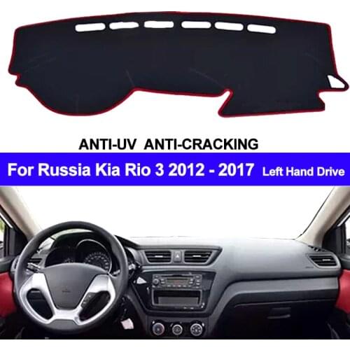 Car Dashboard Cover For Russia Kia Rio 3 2012 2013 2014 2015 2016 2017 Dash Mat Pad Carpet Dashmat Sun Shade Pad Car Styling