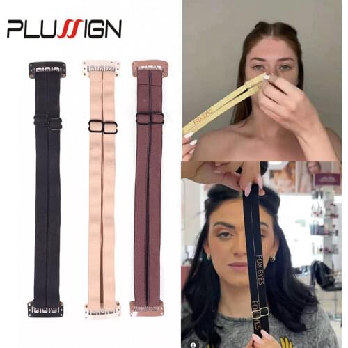 Plussign Adjustable Strap With Hair Clip Simple Double Brunette Elastic Band For Face Lifting Beauty Hair Stretch Band With Clip
