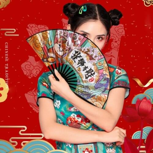 Shooting Props Vintage Chinese Style Art Craft Gift Home Decor Fashion Trend Portable Photograph Accessories Folding Fan
