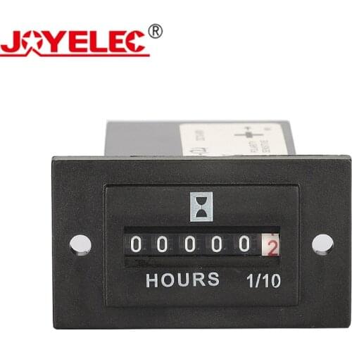 SYS-2 DC 10V-80V AC 100-250V Black Industrial Accumulate Cumulative Timer Hour Meter