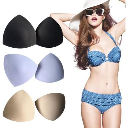 Triangle Swimsuit Padding Inserts Women Clothes Accessories Foam Sponge Chest Cups Bra Bikini Inserts Chest Pad