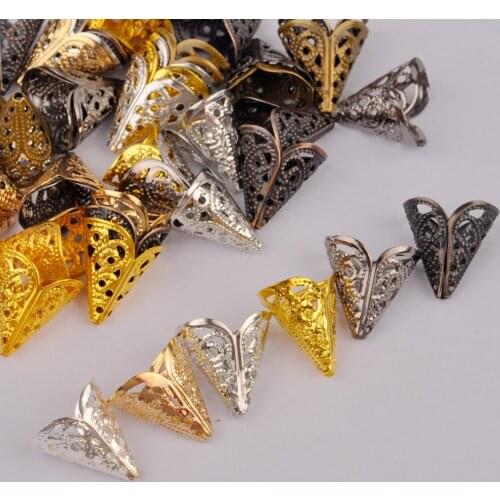 1000Pcs16mm Filigree Beads Caps Jewelry Findings Spacer Beads For Jewelry Making Charms Necklace Bracelets