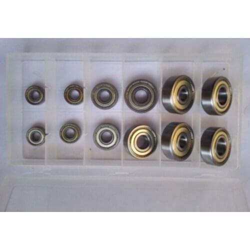 12pcs 8mm-15mm Inner Diameter 19mm-35mm outer Diameter deep groove ball bearings Sealed Bearings