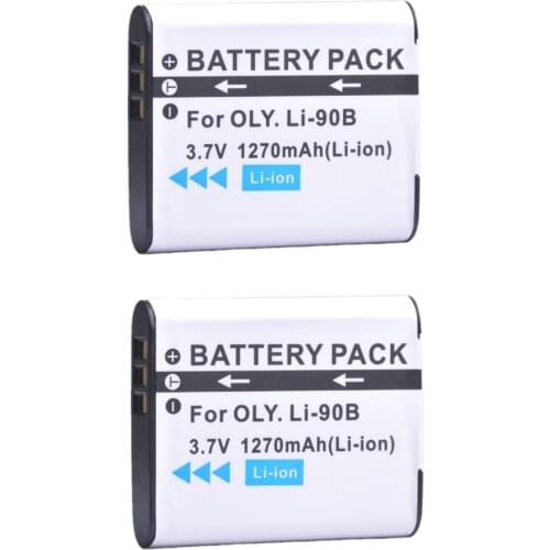 1270mAh Li-90B Li-92B Li 90B 92B Battery for Olympus Li90B, Tough SH-1, SH-2, SP-100, Duro TG-1 his, TG-2 his, TG-3, TG-4, TG-5