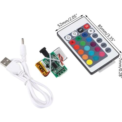 16 Colors USB LED Moon Lamp Board Remote Control Light Source Night 3D Printer Parts With Remote Control