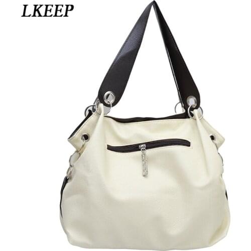 Fashion Soft PU Leather Female Vintage Shoulder Bags Zipper Messenger Bag Splice Grafting Crossbody Bags Women Versatile Handbag