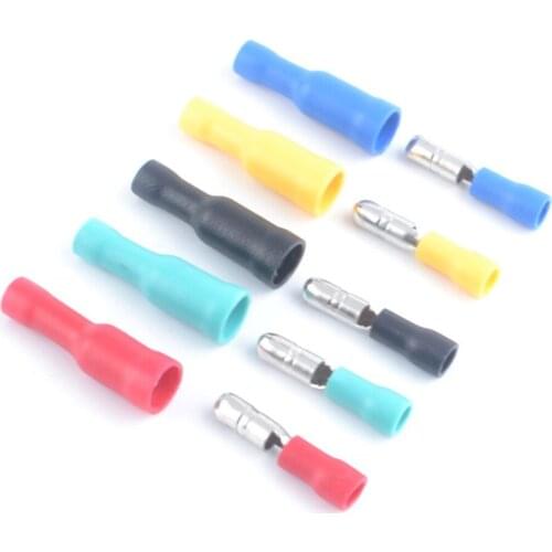 50 Sets 2Pcs/set Female And Male FRD 1.25-156 MPD 1.25-156 Insulated Wire Connection Quick Splice Wire Bullet Terminal