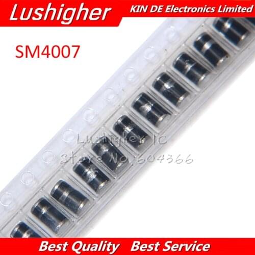 50pcs SM4007 1N4007 LL4007 SM4007P RECTIFIERS LL41 1A 1000V 1KV DO-213AB