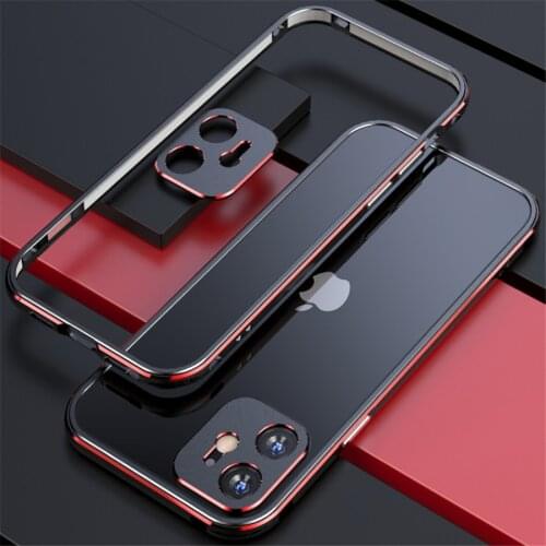 For iPhone 12 /12 Pro/12 Pro Max Mini /11 Pro Max 11 Aluminum metal bumper Frame Slim Cover phone case+ carmera Protector