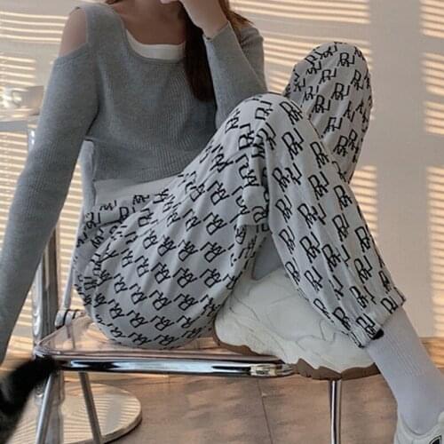 Women Streetwear Pants Harajuku Gothic Vintage Harm Pant High Waist Casual Loose Long Trousers Female