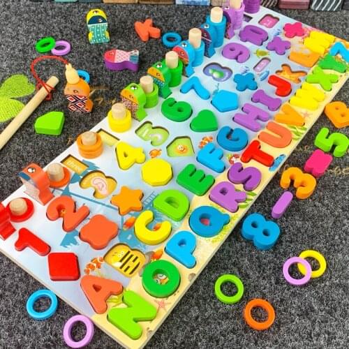Wooden Montessori Educational Toys Children Geometric Shape Cognition Match Developing Busy Board Preschool Educational Toys