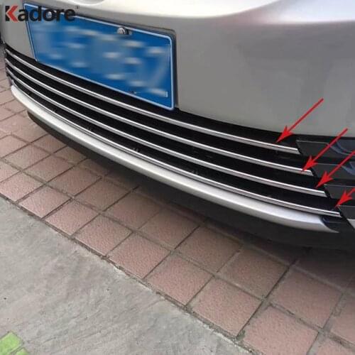 For Toyota Corolla 2017 Facelift ABS Chrome Front Center Grille Cover Racing Grill Strips Bumper Radiator Trim Car Accessories