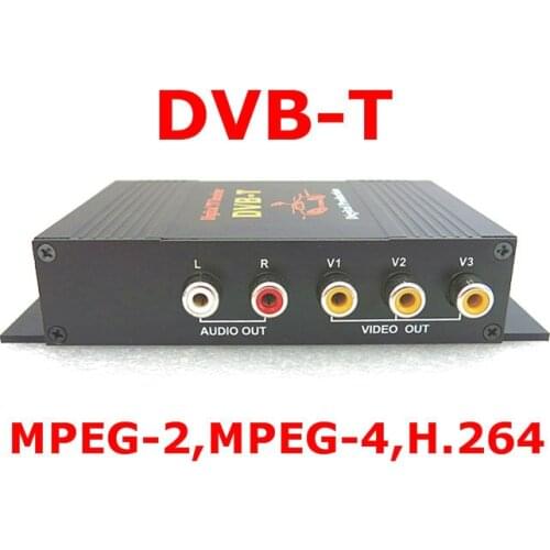 DVB-T Car 140-200km/h HD MPEG-4 Two Chip Tuner Two Antenna DVB T Car Digital TV Tuner Receiver SET TOP BOX
