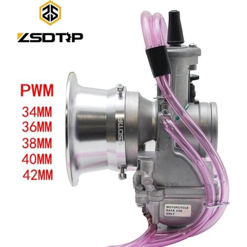 ZSDTRP PWM 34 36 38 40 42mm Keihin Carburetor Universal for Shift Karts 2/4T Racing Motorcycle Scooter ATV KTM 250CC Carburador