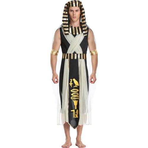 Halloween Man Egyptian Pharaoh Costumes 2021 Man Dress Cosplay Party Stage Movie Game For Festival Man Cosplay Clothes