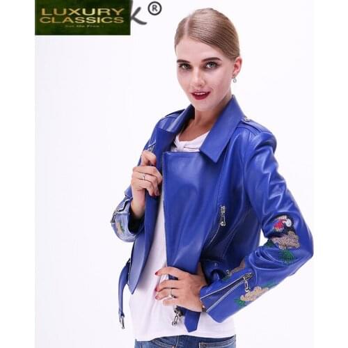 Leather Winter 100% Real Jacket Female Genuine Leather Jacket Women Clothes 2021 Fit Montone Sheepskin Coat Hiver DF1601