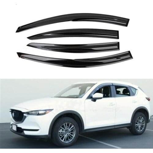 For Mazda CX-5 CX5 2018 2019 2020 2021 Side Window Vent Visor Sun Rain Deflector Guard Awnings Shelters Adhesive Cover Trim