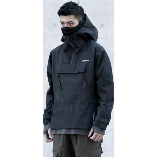 Catsstac anorak hooded jacket waterproof zipper clothing techwear ninjawear autumn spring outdoor streetwear