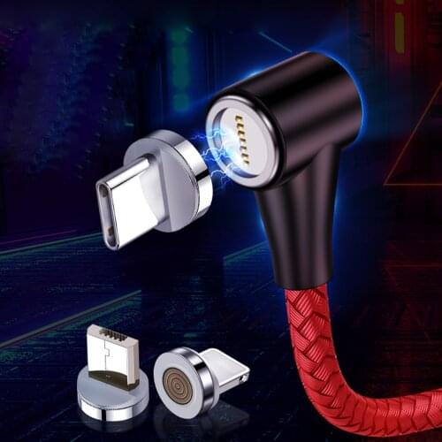 Magnetic Micro USB Type C Charger Cable Plug Fast Charging Phone Data Cord Magnet Connector For iPhone Samsung Huawei Xiaomi Red