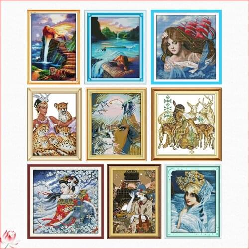 Exotic Beauty Cross Stitch Kit 14ct 11ct Needle And Thread Embroidery Set DIY Handmade Needlework Home Decoration Gift Painting