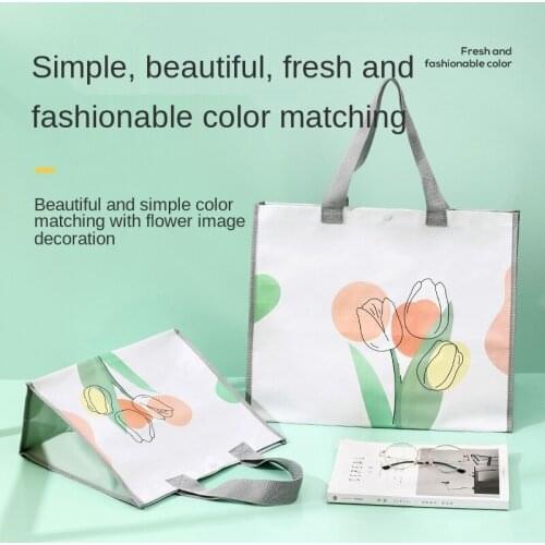 New Foldable Shopping Bag Woven Thickened One-shoulder Storage Bag Portable Supermarket Grocery Shopping Large-capacity Tote Bag