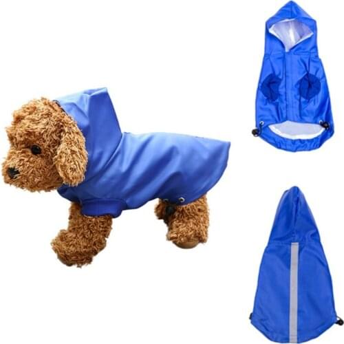 New Rain Coat For Dogs Pet Clothes Waterproof Hooded Raincoat Overalls Puppy Chihuahua Teddy Pet Products Ropa Perro Rain Cover