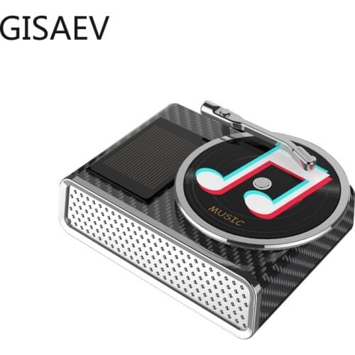 Car Air Freshener Perfume Solar Energy Record Player Aromatherapy Essential Oil Spin Phonograph Auto Smell Diffuser