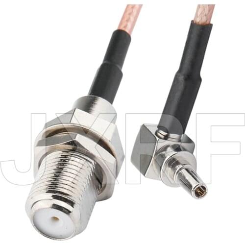JXRF Connector F female SMA to CRC9 TS9 SMA Extension Coax Jumper Pigtail Cable 15CM RG316 for 3G 4G Modem Router