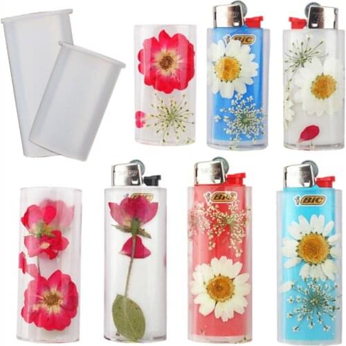 DIY Crystal Epoxy Resin Mold Lighter Protective Cover Mirror Silicone Mold For Resin