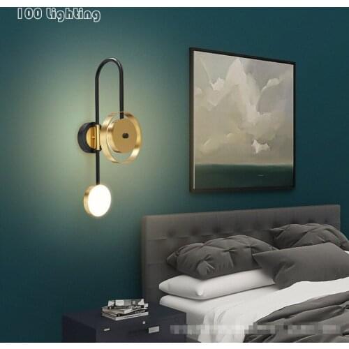 Modern Bedside LED Wall Lights Gold Living Room Aisle Wall Sconce Surface Mount Designer New Style Home Decoration