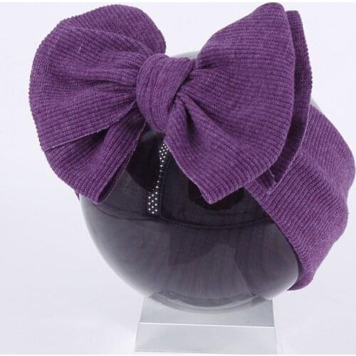 2020 Newborn Baby Crochet Knit Double Layer Knot Elastic Turban Headband Head Wrap Hair Bands Baby Girl Ear Headband Accessories