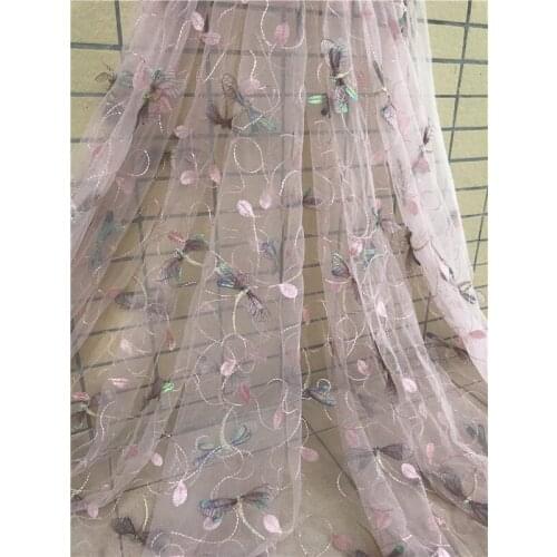 Embroidered lace fabric African french net lace fabric SYJ-616814 with top quality for party dress