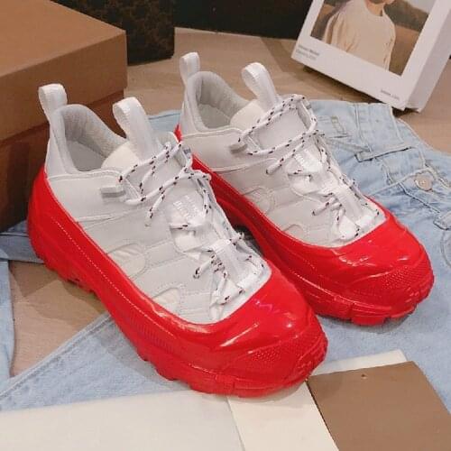 Women Shoes Mixed Color Mesh Thick Bottom Height Increase Sneakers Comfort Casual Platform Fashion Sports Shoes Plus Size 35-45