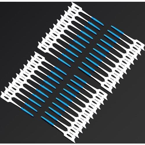 Random Gums Interdental Brush Toothpick 40pcs/pack Teeth Stick Soft Brush Massage Gums Oral Care Toothpicks Elastic Dental Floss