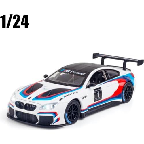 1:24 Wheeling High Light Sport Racing Car Model Toy Diecast Metal Alloy M6 GT3 Miniature Replica Kids Toys Free Shipping