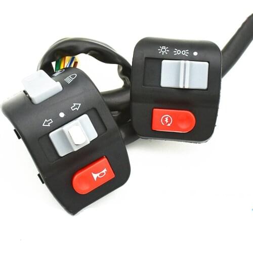 1pair ATV Motorcycle ScooterCombination Switch Moped Combination Horn Starting Electric Switch Controller Motorcycle Parts