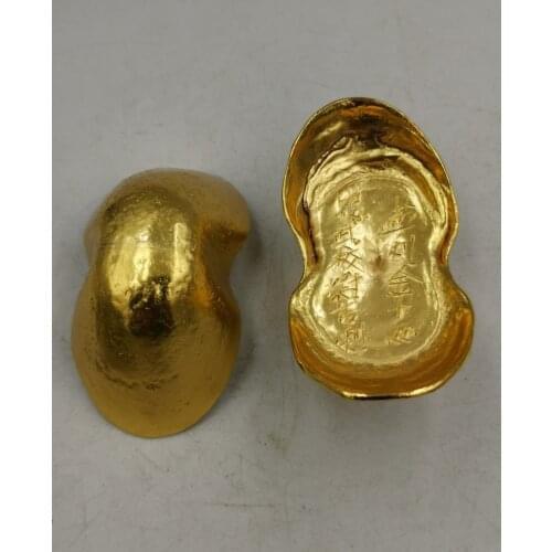 1PC Chinese Exquisite Antique Coins Gold Ingot Souvenir Home Decoration Gifts 14