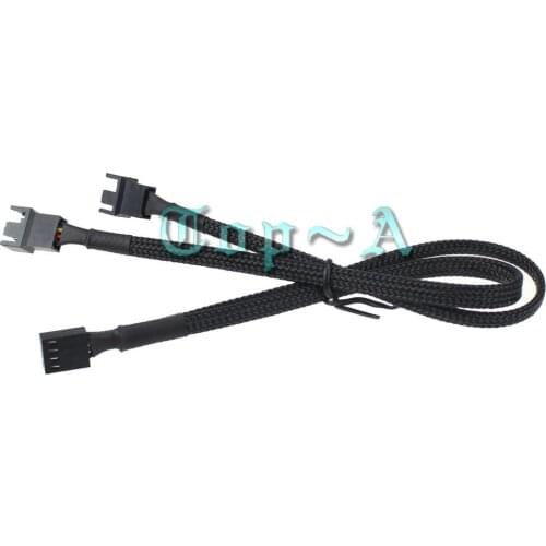 1 Piece Gdstime 12 inches 300mm 4Pin to 4 Pin + 3 Pin FG WPM Power Cable Adapter PC Fans Wire 4P Transfer