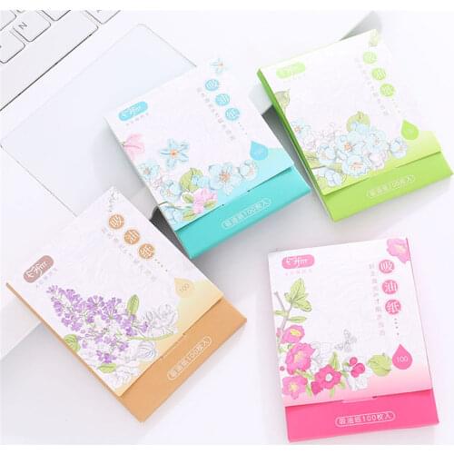 100Sheets/Pack Linen paper Facial Oil Blotting Sheets Paper Cleansing Face Oil Control Absorbent Paper Beauty makeup tools