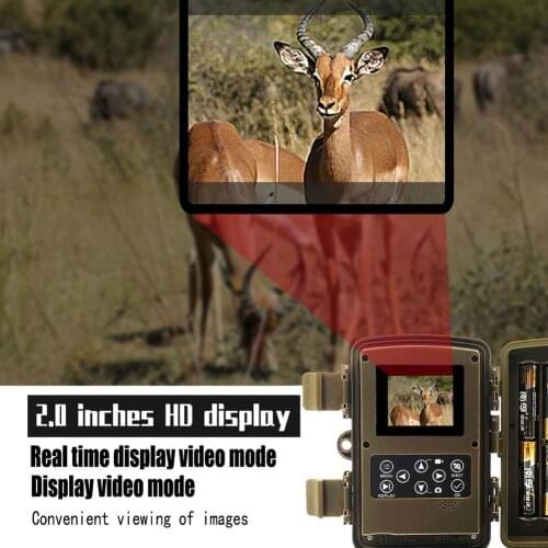 2.0 Inch Animal Monitoring Camera Water-protective Track Camera IP66 Water Protection Wide Angle 120 Degrees Hunting Camera