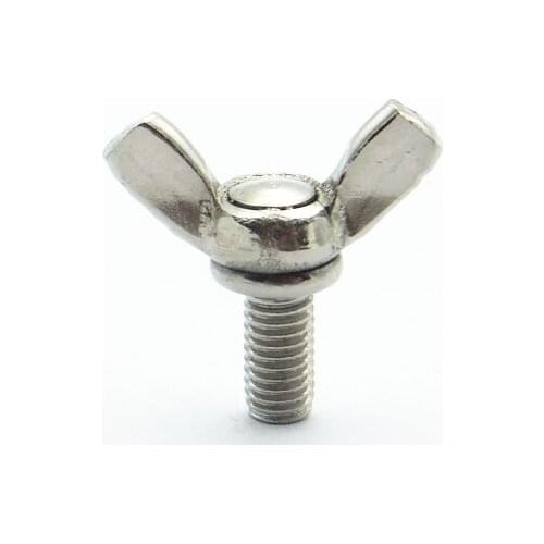 5PCS M5 304 Stainless Steel Metric Butterfly Bolt Wing Screw Hand Tightening Bolt