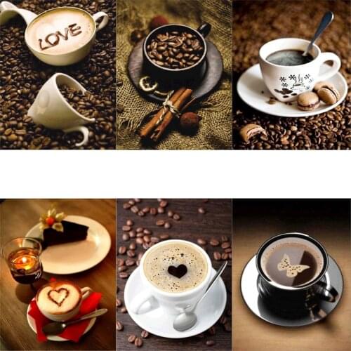 DIY 5D full diamond embroidery,3D diamond painting,Diamonds mosaic,Full square Rhinestones coffee cup cross stitch,Christmas dec