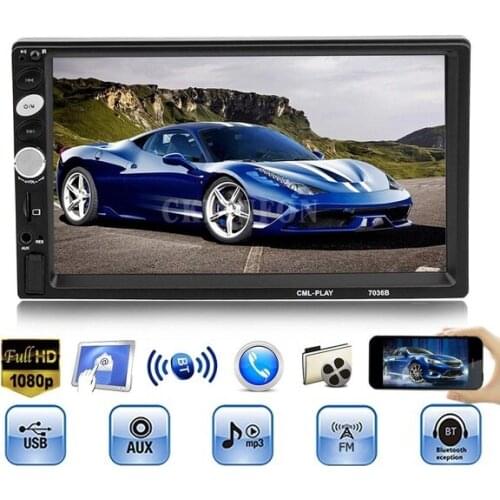 20Pcs/Lot 7036B 2din Car Radio 7" mirrorlink Android Autoaudio for subwoofer MP5 Player Autoradio Bluetooth Rear View Camera