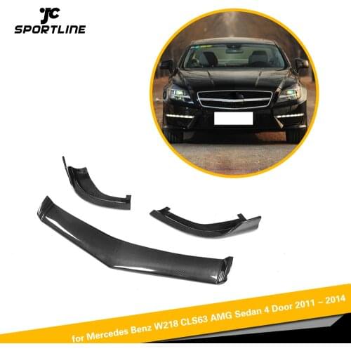 Car-Styling Carbon Auto Racing Front Bumper Lip Spoiler for Mercedes Benz CLS-class W218 CLS63 AMG CLS500 Sport 2011 - 2014