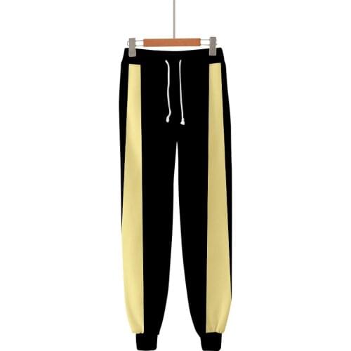 New Sports Pants Fashion Loose Contrast Side Stripe Exercise Trousers Men Women Sportswear Tracksuit Jogger Track Pants Haikyu