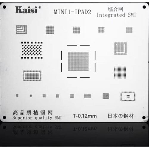 For ipad 23456 mini1234 pro Motherboard IC Chip Soldering Repair Tool 2D BGA Reballing Stencil template Stainless Steel Plate