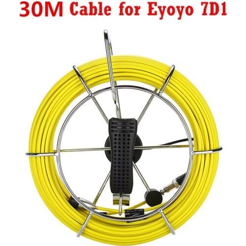 Eyoyo 7D1 30M Cable with Iron Coil For Pipe Sewer Pipeline Inspection Camera