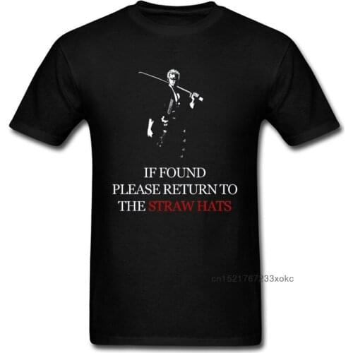 If Found Zoro T-shirt Super Funny Men T Shirts One Piece Figure Tshirt Luffy Gear 4th Tops Law Shambles Cool Tees Straw Hat Logo