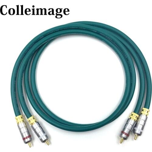 Colleimage Hifi Cardas RCA Interconnect Audio Cable Hifi 2 RCA Male To 2 RCA Male Interconnect Cable Preamp Headphone Amplifier